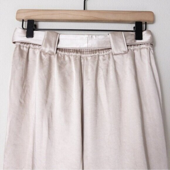 NWT Generation Love Maria Belted Satin Pant XS Champagne Wide Leg High Waisted - Picture 8 of 8